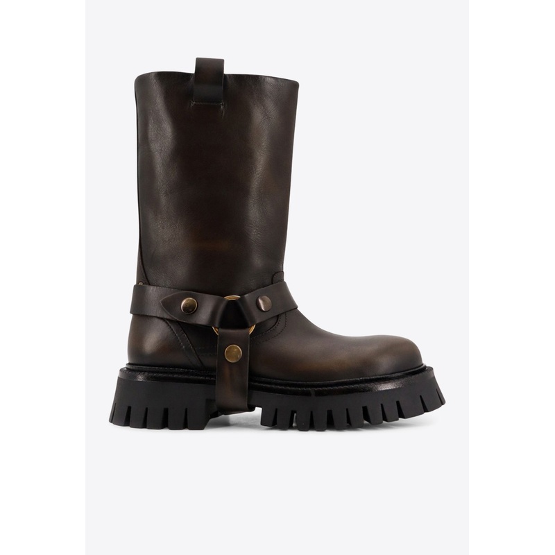 Kurt Stud-Embellished Mid-Calf Boots