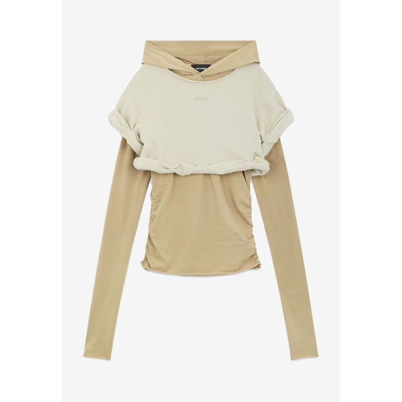 Layered Roll-Up Hooded Sweatshirt