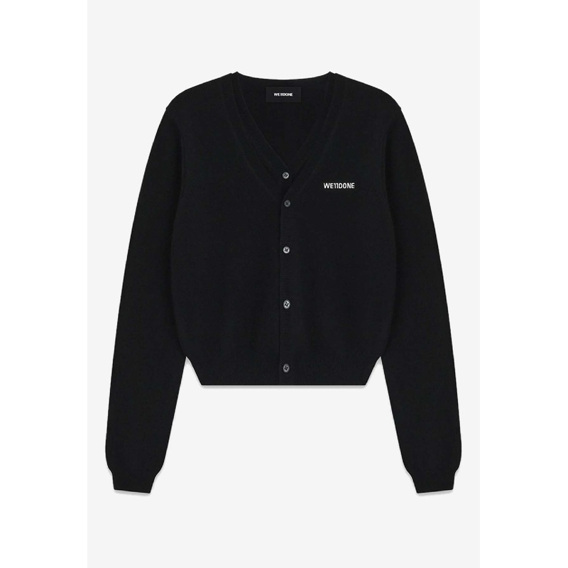 Layered V-neck Cropped Cardigan