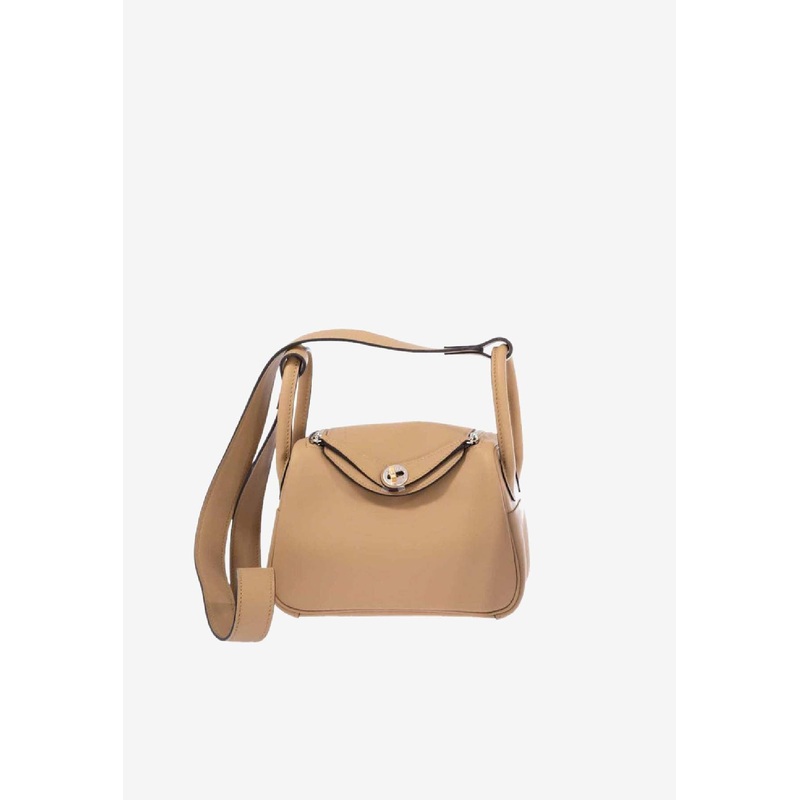 Mini Lindy II in Poussiere Swift Leather with Electrum Hardware