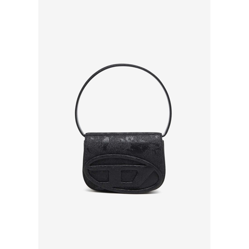 Oval-D Logo Glittered Shoulder Bag