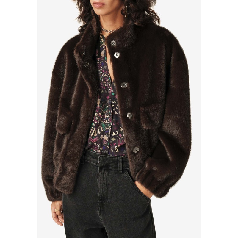 Paros Oversized Faux-Fur Coat