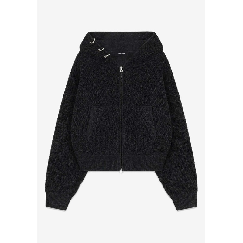 Pierced Boucle Hooded Sweatshirt