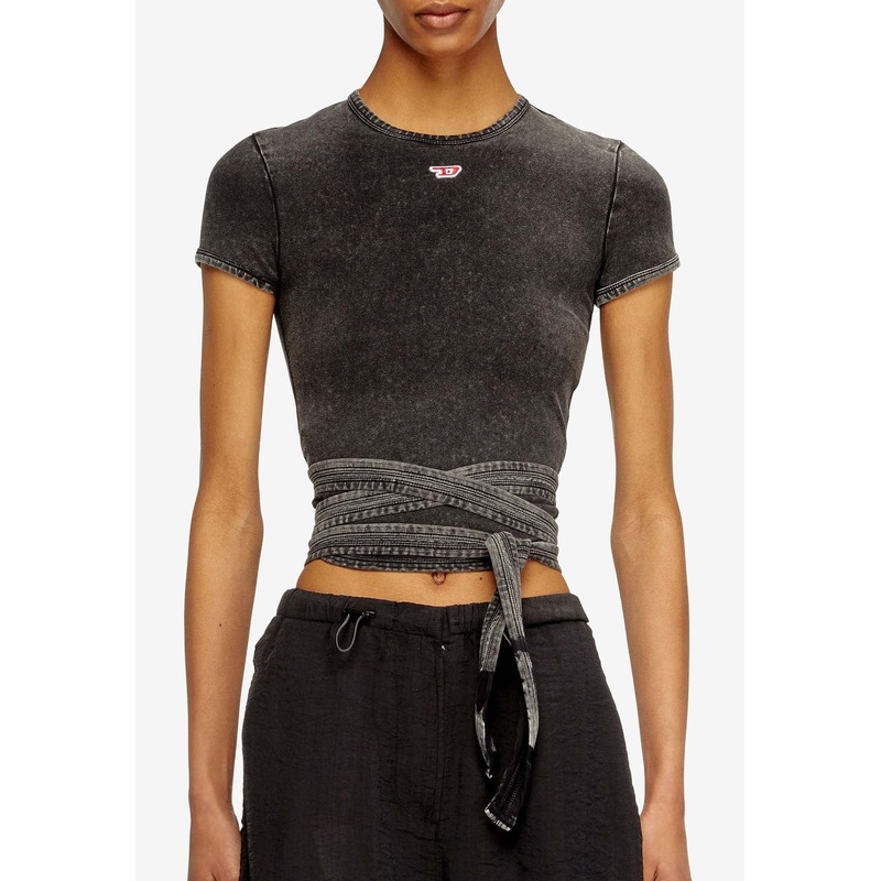 T-Bunny Tail-R1 Wraparound Cropped T-shirt