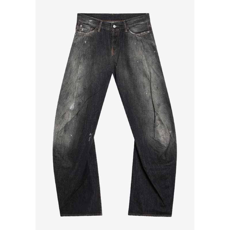 Distressed Faded Jeans