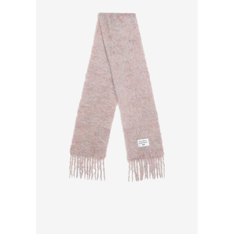 Logo Patch Mohair-Blend Scarf