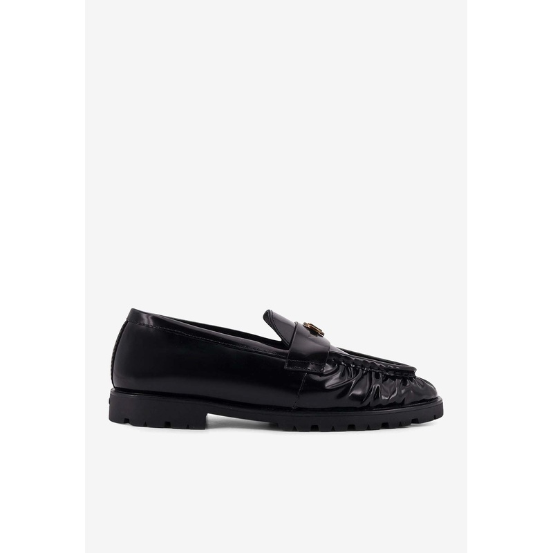 Nora Love Birds Leather Loafers