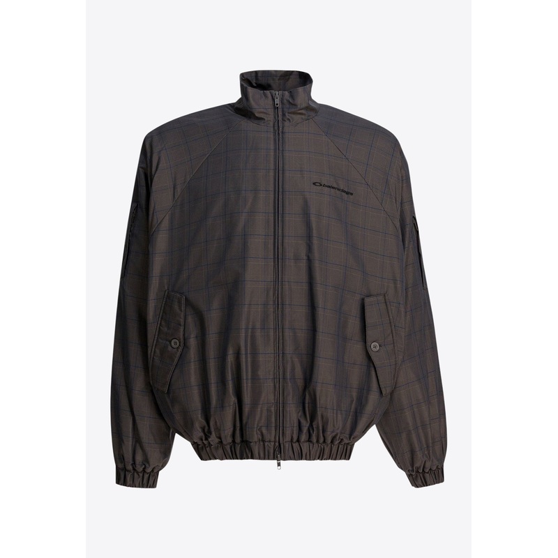 Prince Of Wales Lightweight Zip-Up Jacket