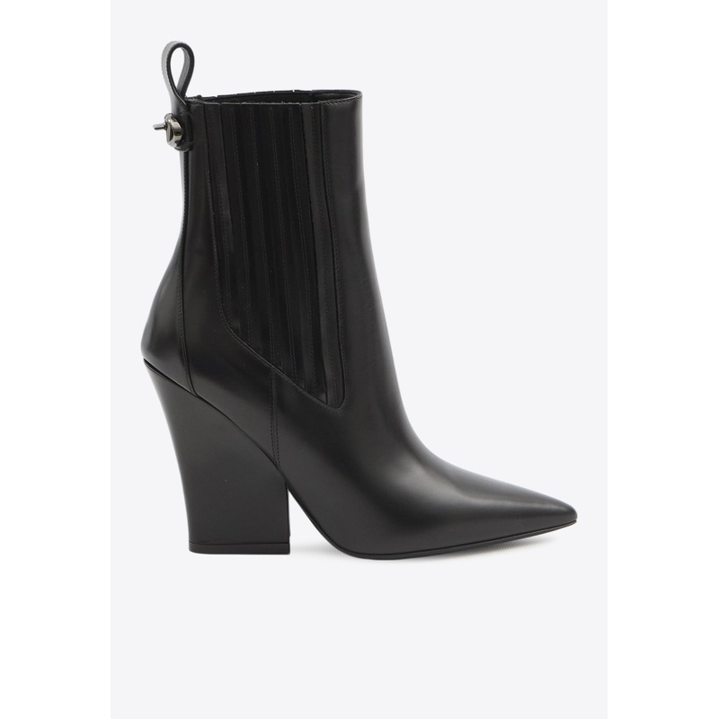 105 VLogo Lockette Leather Booties