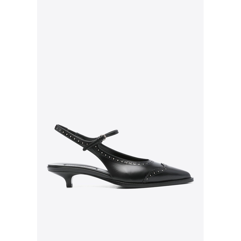 35 Leather Slingback Pumps