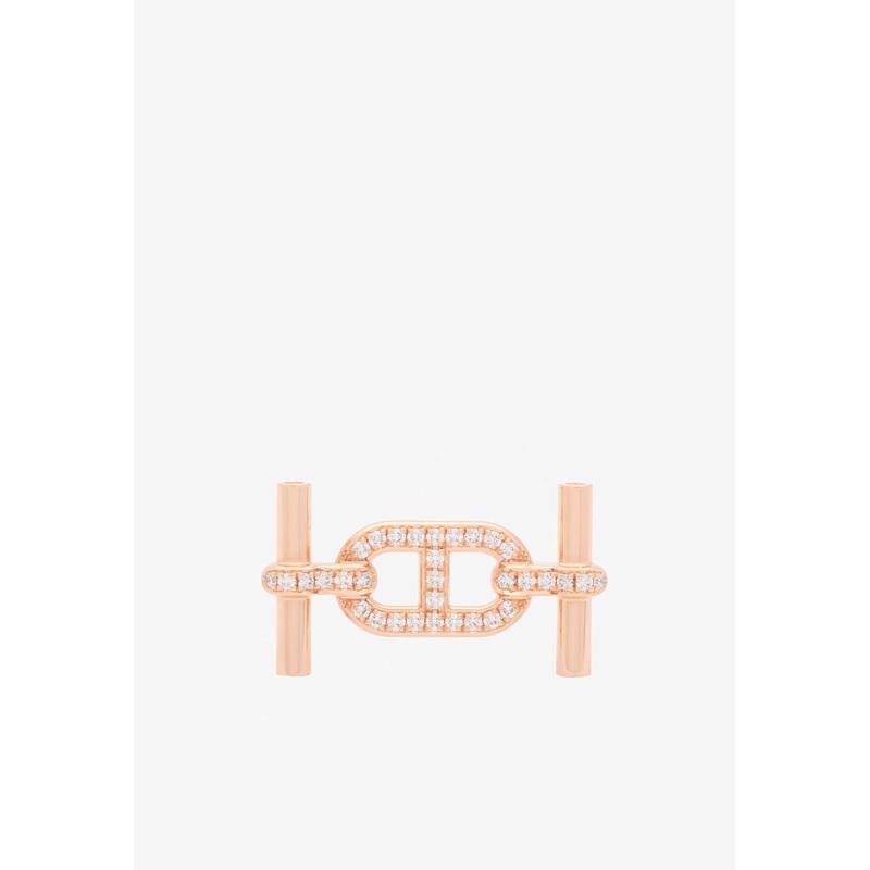 Ancre Belt Buckle in Rose Gold and Diamonds