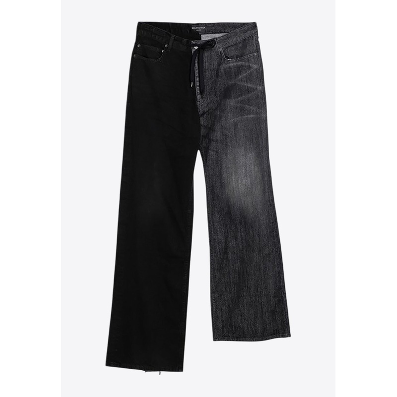 Asymmetrical Straight-Leg Jeans