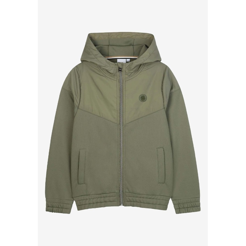 Boys Monogram Zip-Up Hoodie