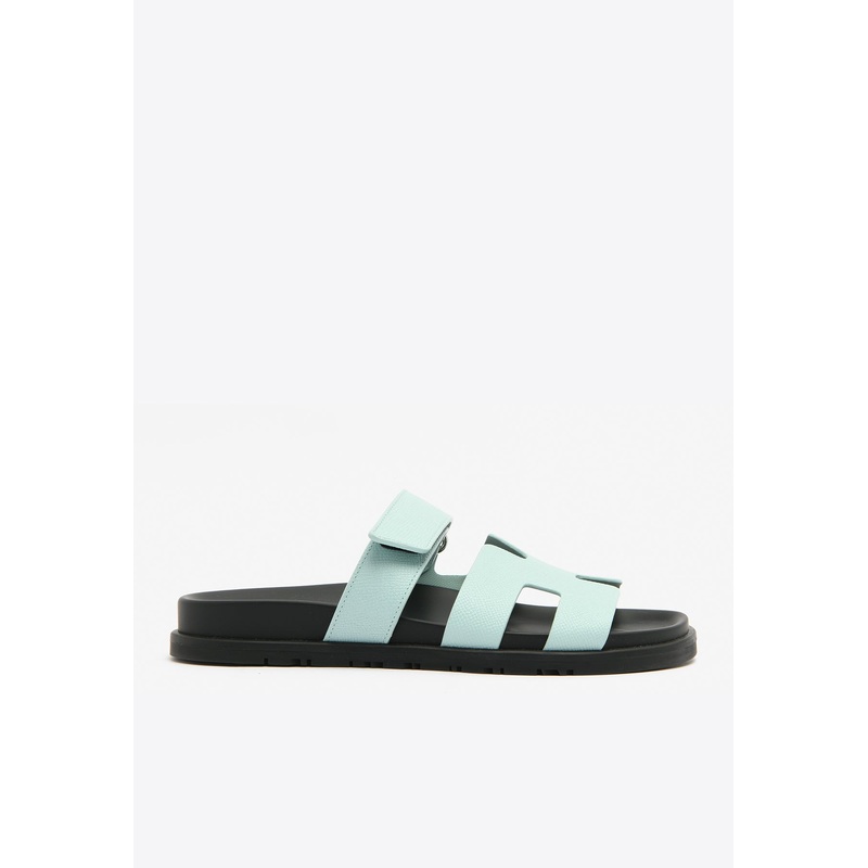 Chypre Sandals in Bleu Cristaux Epsom Leather