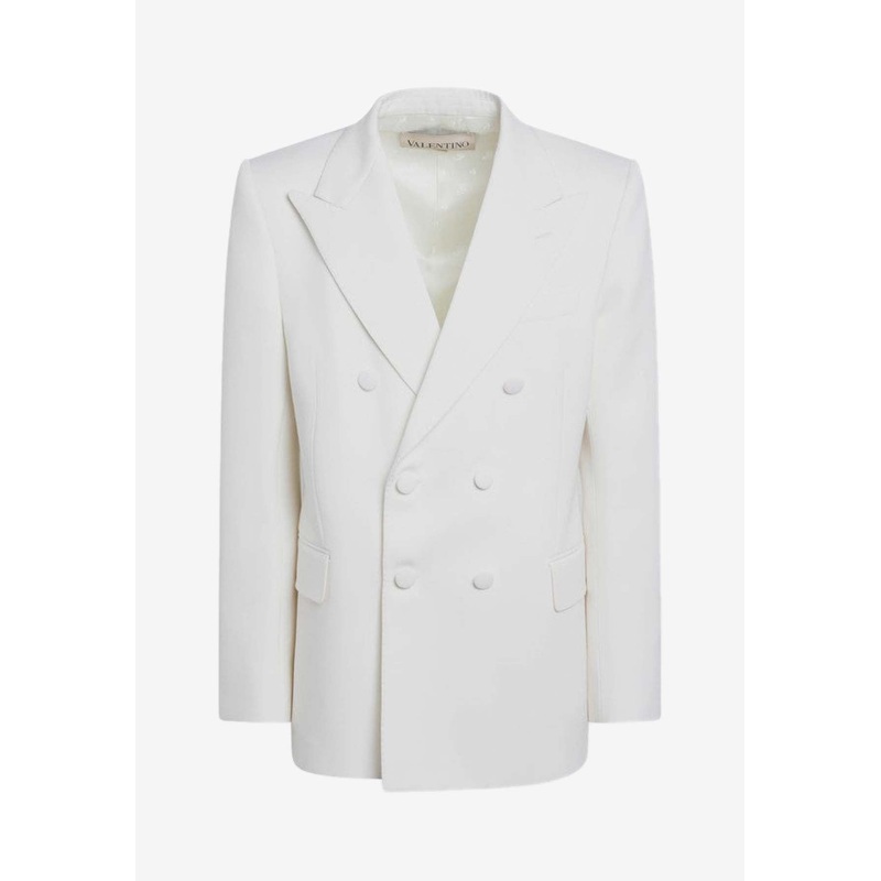 Double-Breasted Blazer in Wool