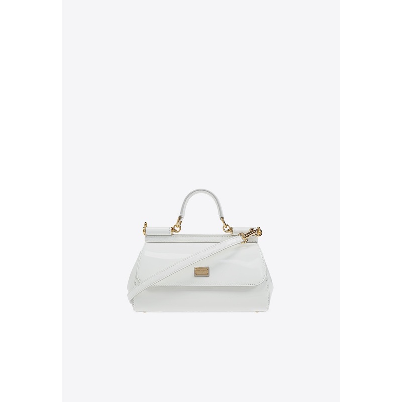 Elongated Sicily Leather Top Handle Bag