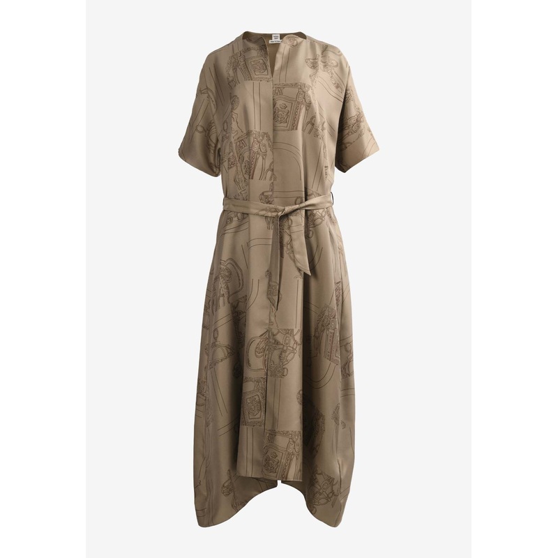 En Desordre Finesse Belted Silk Kaftan