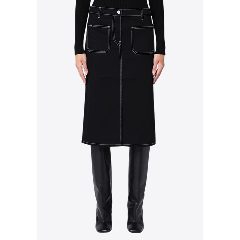 Essential Denim Midi Skirt