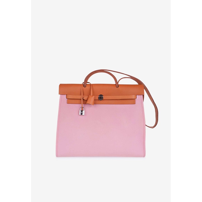 Herbag 39 in Rose Sakura Toile and Vache Hunter with Palladium Hardware