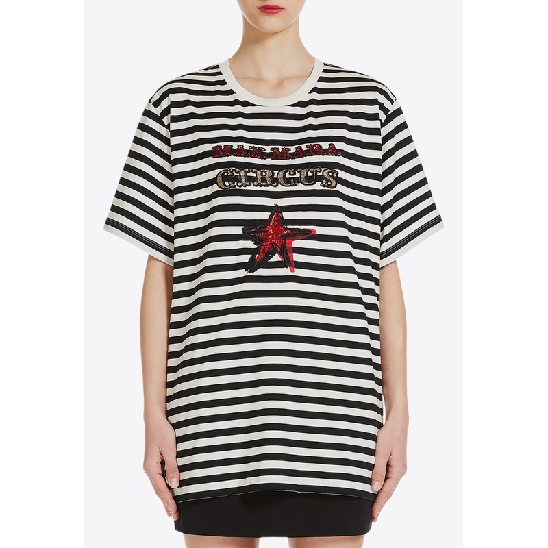 Kaki Oversized Stripe T-shirt
