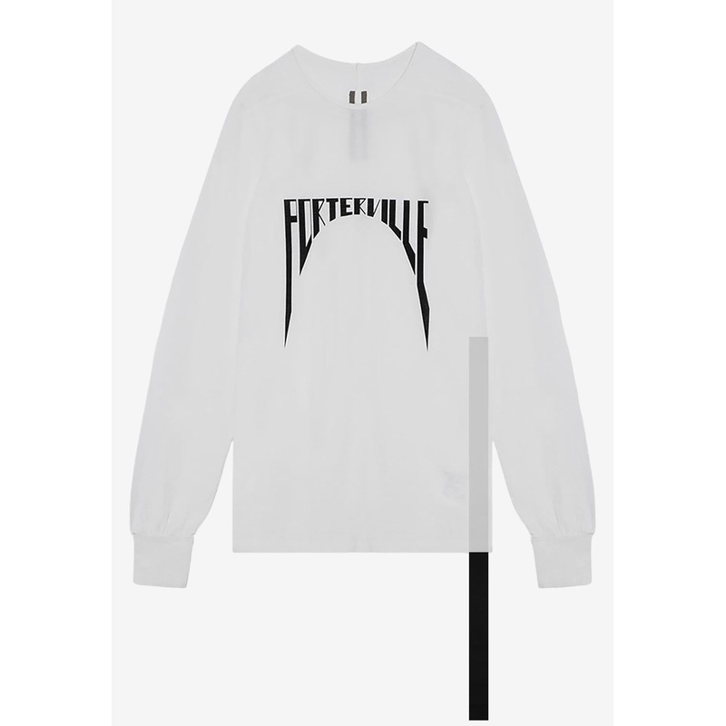 Logo Print Long-Sleeved Jersey T-shirt
