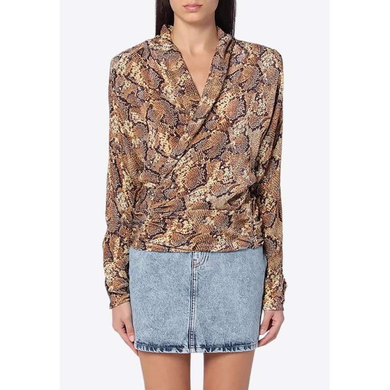 Marlin Snake Print Blouse