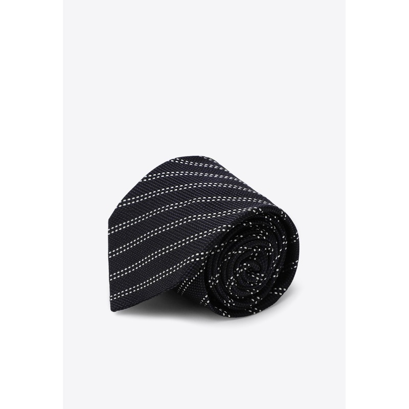 Striped-Pattern Silk Tie