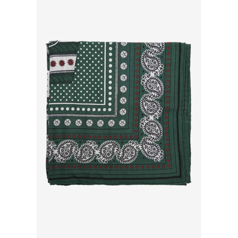 Zouaves et Dragons Bandana Shawl 140 in Cashmere and Silk