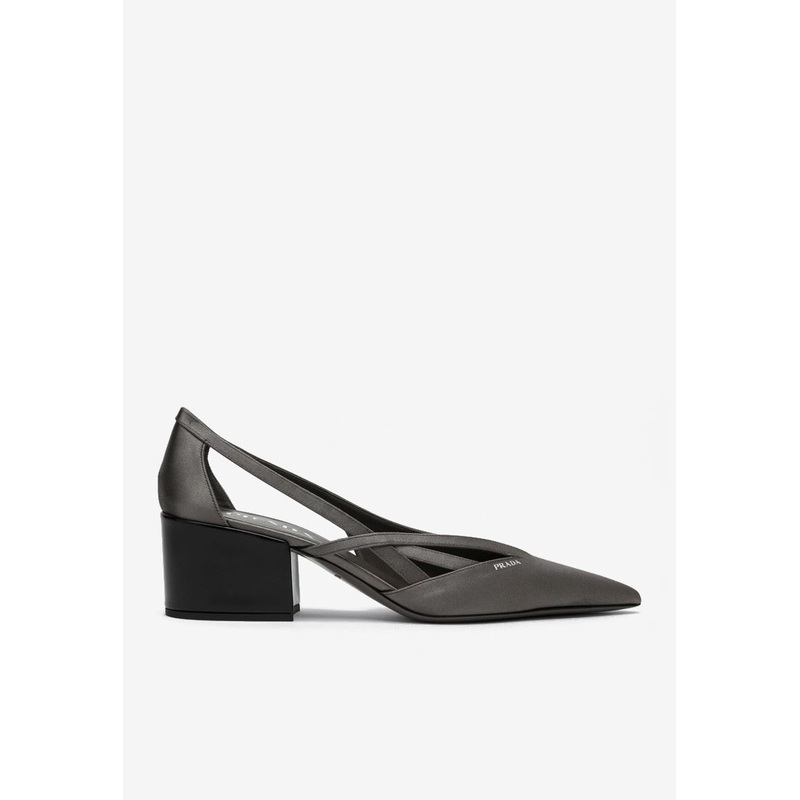 55 Cut-Out Satin Pumps