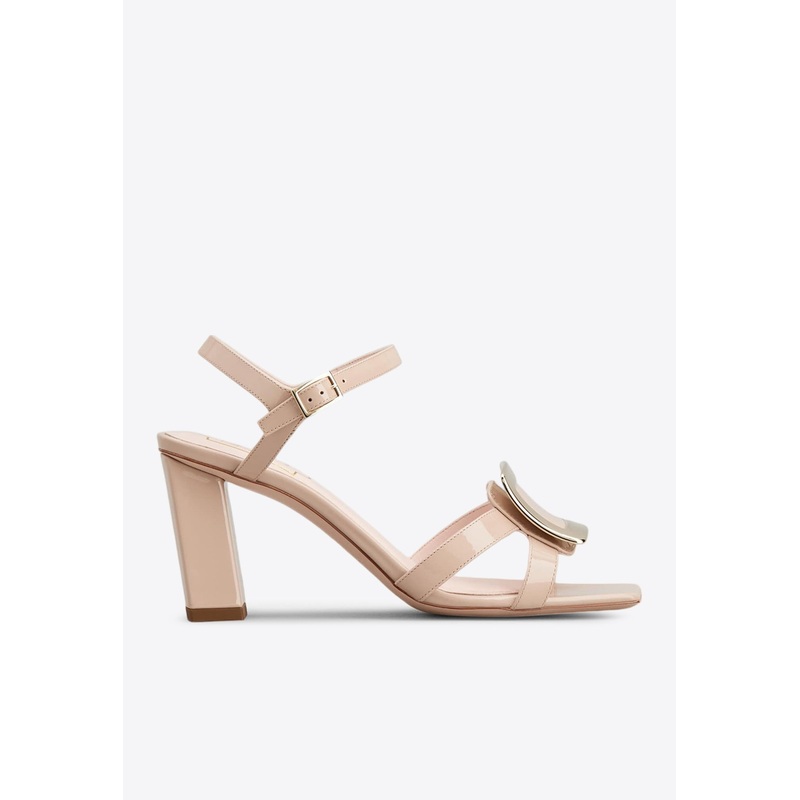 Belle Vivier 75 Logo-Buckle Leather Sandals