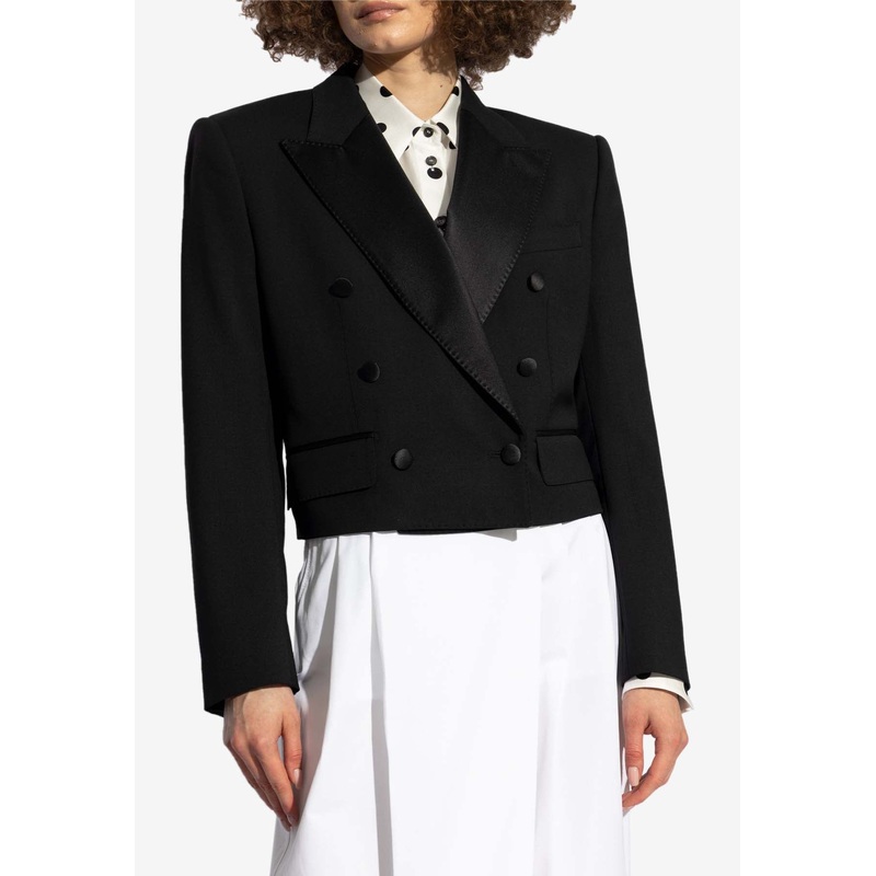Double-Breasted Tuxedo Blazer