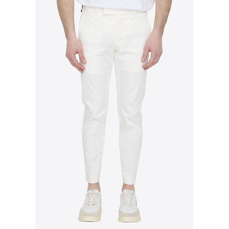 Feather-Charm Slim Pants