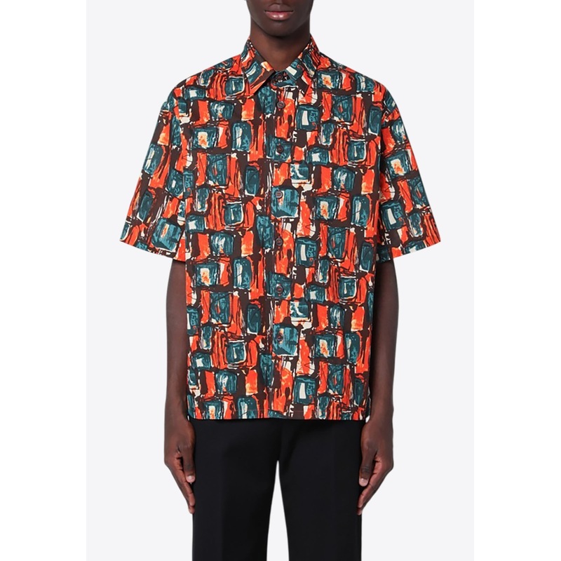 Graphic Print Short-Sleeved Shirt
