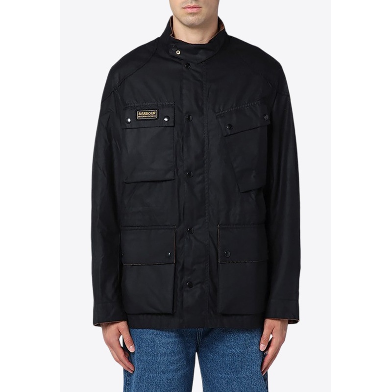 Logo Patch Waxed Field Jacket