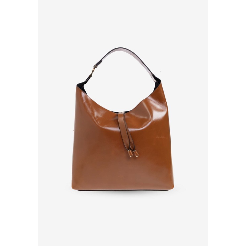Marcie Shiny Leather Hobo Bag