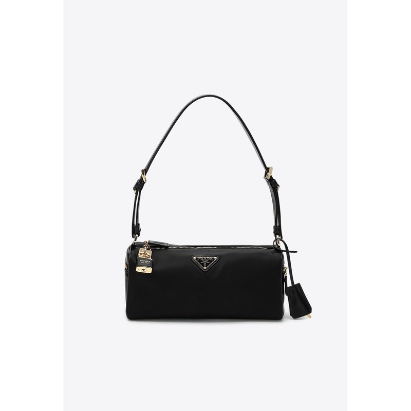Medium Logo Shoulder Bag with Branded Padlock