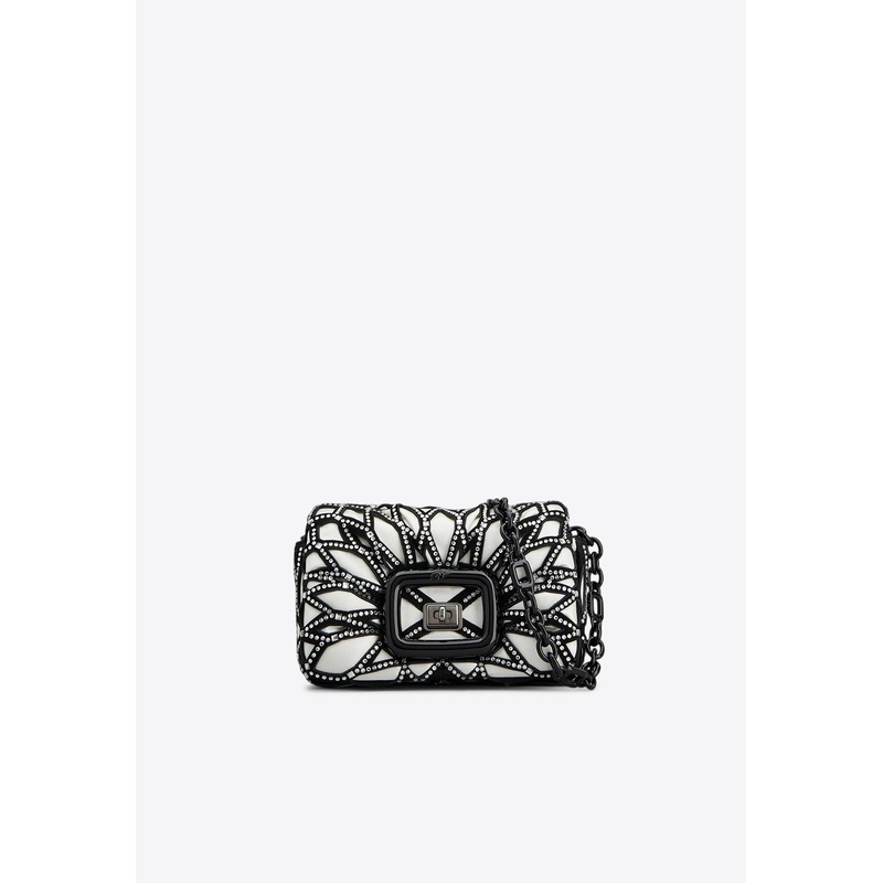 Mini Viv' Choc Crystal-Embellished Shoulder Bag