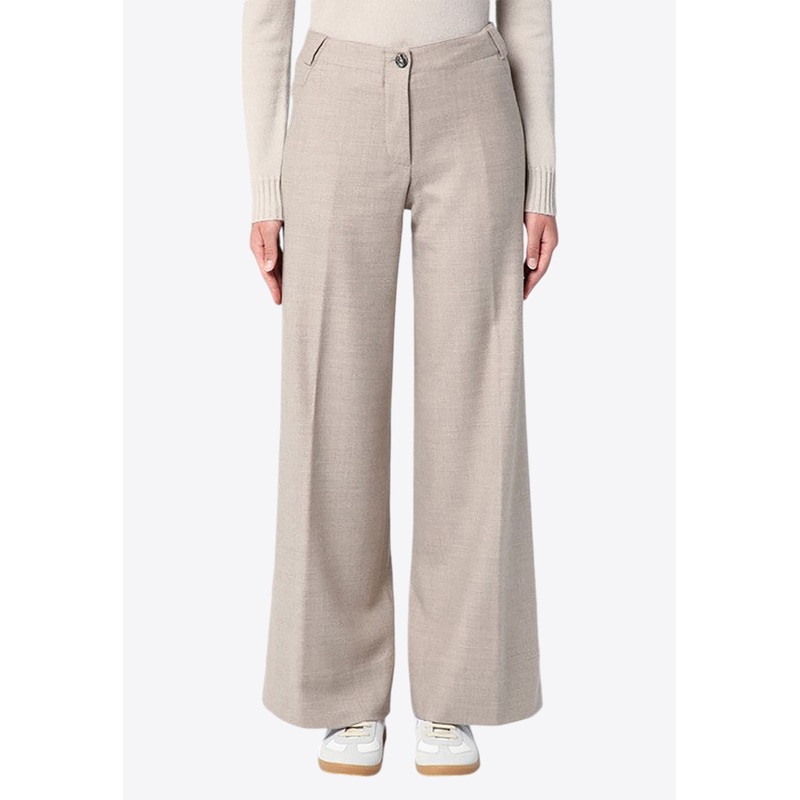 Mlange Wool Tailored Pants