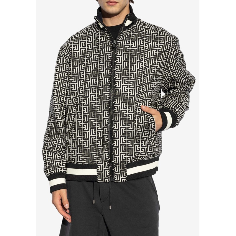 Reversible Logo Monogram Bomber Jacket