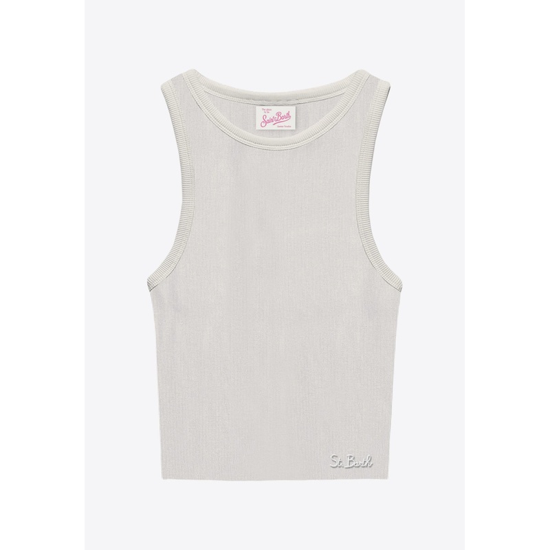 Rib Knit Crewneck Tank Top