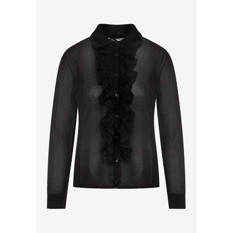 Ruffle Long-Sleeved Shirt