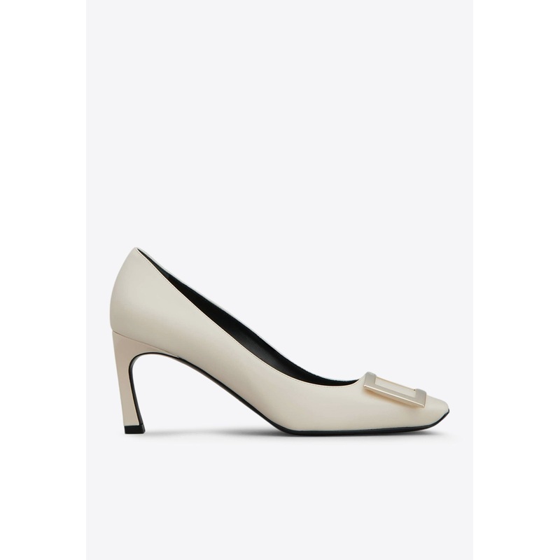 Trompette 70 Square-Buckle Leather Pumps