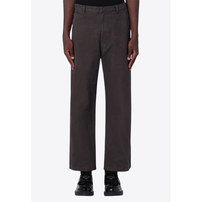 Vintage Effect Cropped Pants