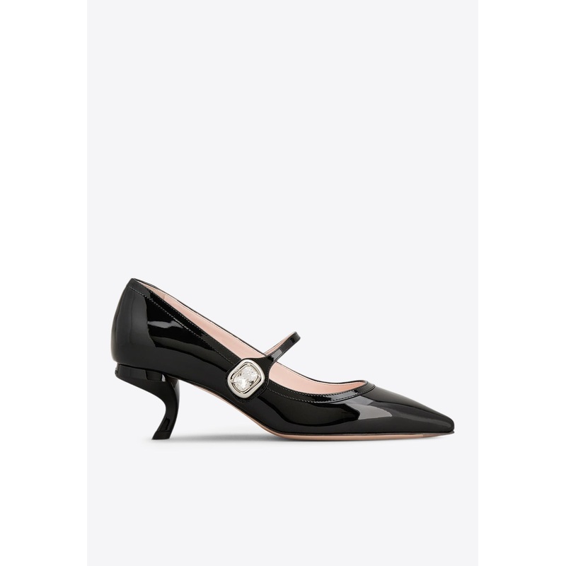 Virgule 55 Mary Jane Leather Pumps