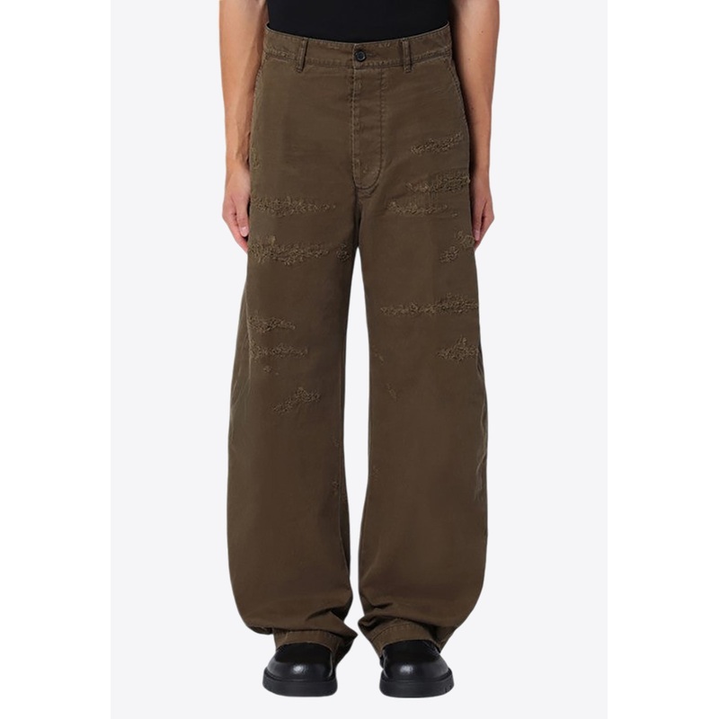 Wide-Leg Chino Pants