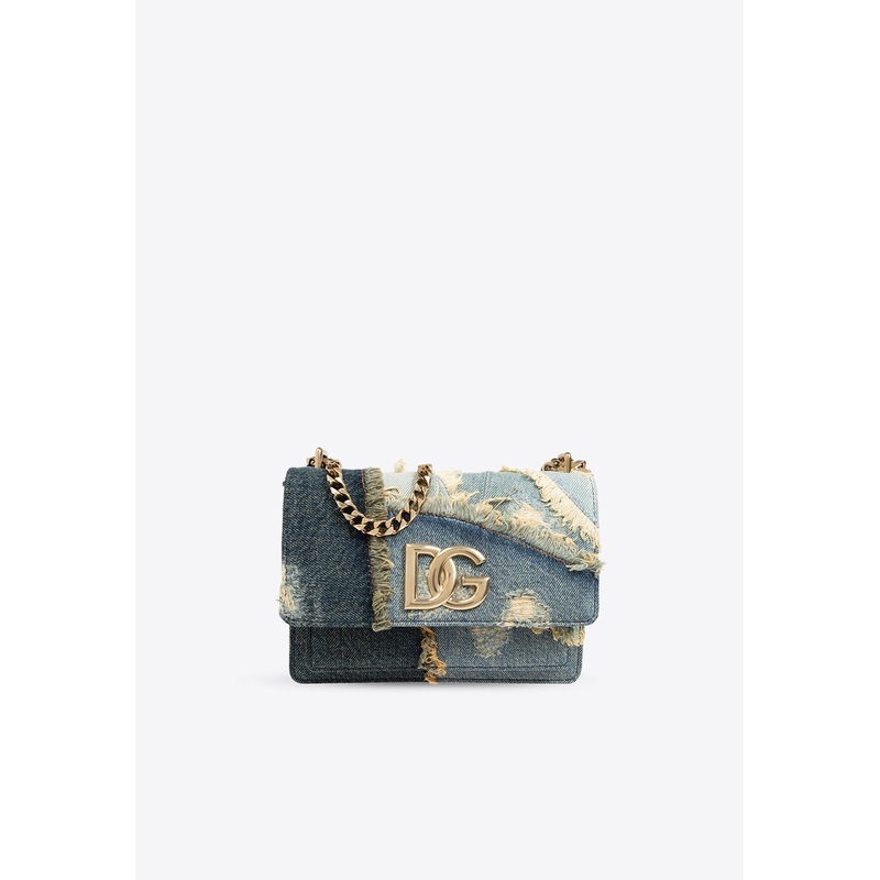 3.5 Patchwork Denim Shoulder Bag