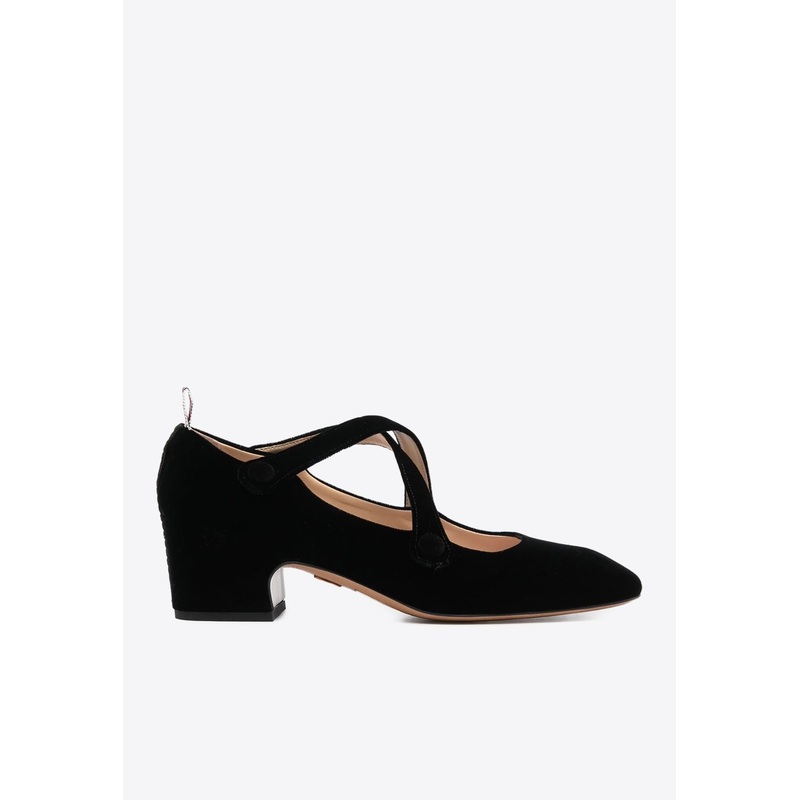 40 Crisscross Velvet Pumps