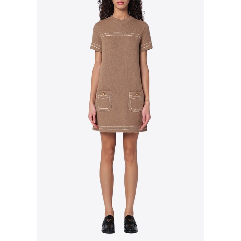 Cashmere Crewneck Mini Dress