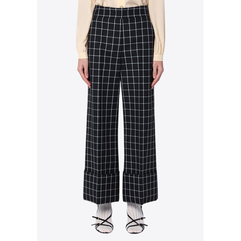 Checked Tailored Pants