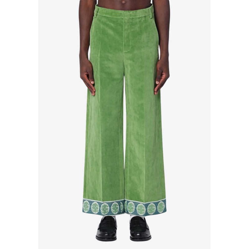 Jacquard Velvet Pants